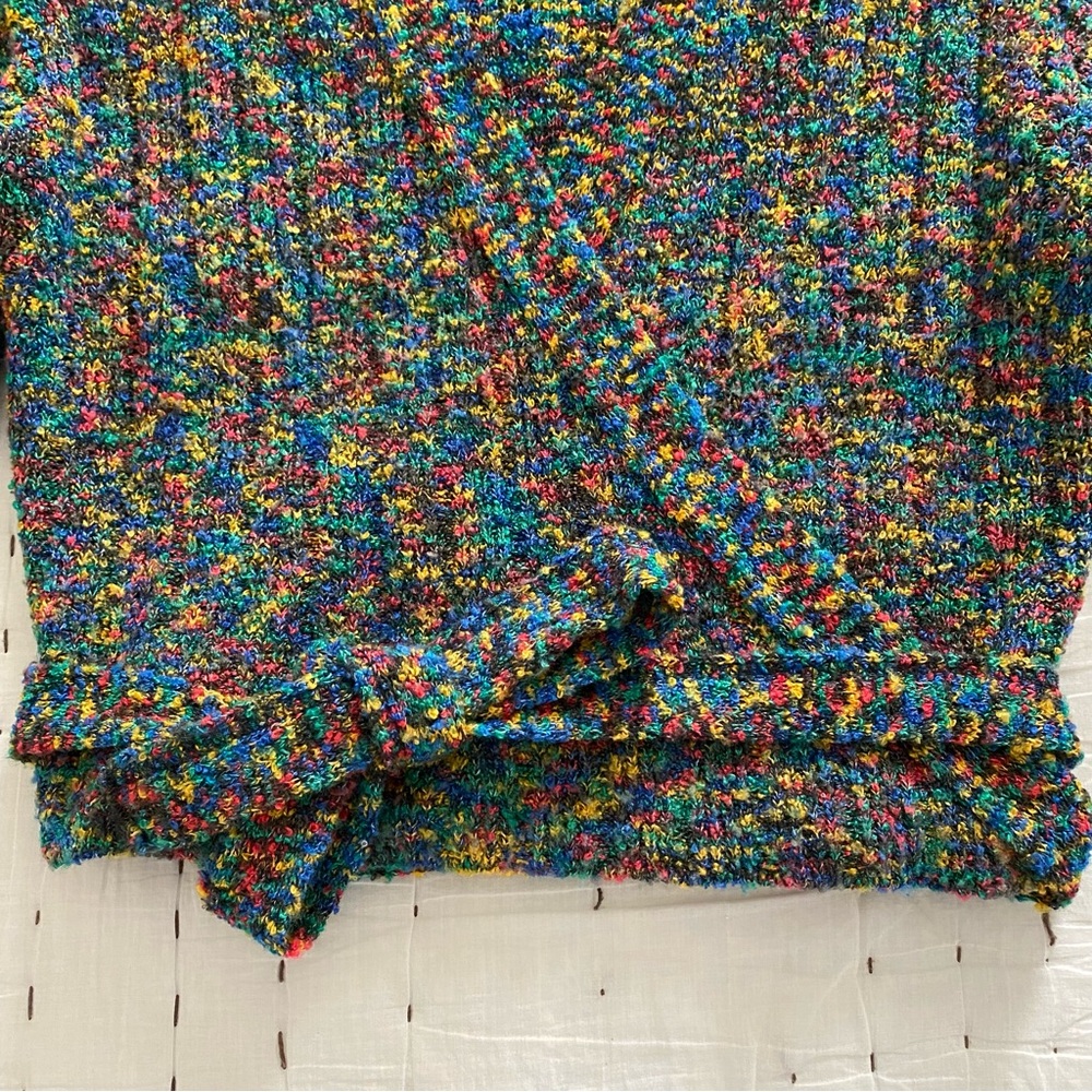 Cache Multi-Colored Boucle Wrap-Around Sweater Ca… - image 6